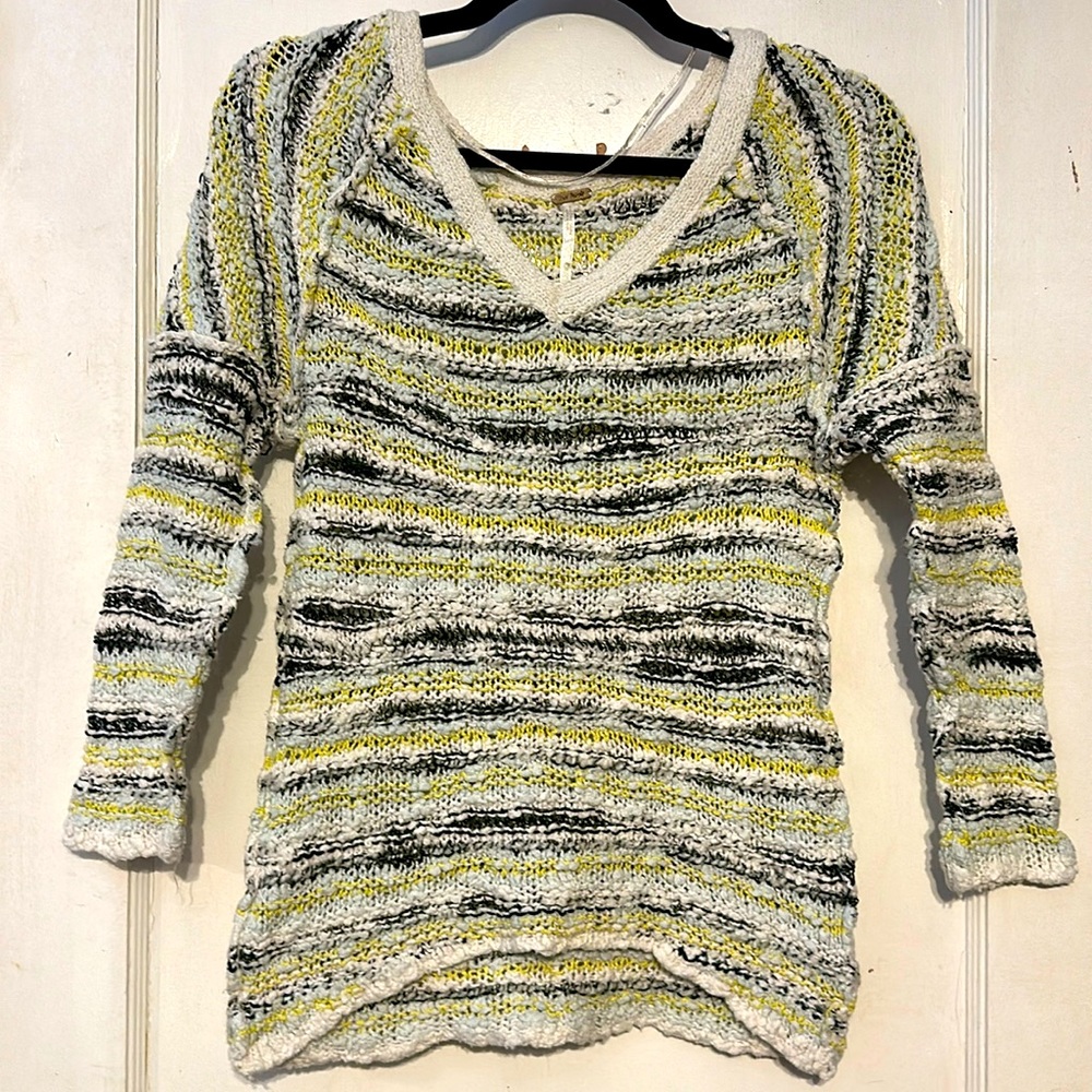 Free People knit raw edge sweater